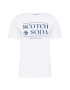 SCOTCH & SODA Tricou albastru marin / alb - Pled.ro