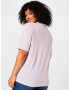 Selected Femme Curve Tricou 'Ivy' mauve / alb amestacat - Pled.ro