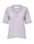 SELECTED FEMME Tricou 'Ivy' mov deschis / alb amestacat - Pled.ro