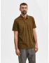 SELECTED HOMME Tricou 'Aze' oliv / portocaliu - Pled.ro