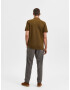 SELECTED HOMME Tricou 'Aze' oliv / portocaliu - Pled.ro