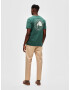 SELECTED HOMME Tricou 'Brett' verde smarald / alb - Pled.ro