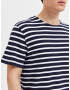 SELECTED HOMME Tricou 'Briac' bleumarin / alb - Pled.ro