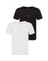 SELECTED HOMME Tricou negru / alb - Pled.ro