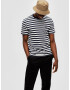 SELECTED HOMME Tricou 'Ricky' albastru noapte / alb - Pled.ro