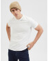 SELECTED HOMME Tricou 'SLHLEX PRINT SS O-NECK TEE W' alb - Pled.ro