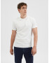 SELECTED HOMME Tricou 'SLHLEX PRINT SS O-NECK TEE W' alb - Pled.ro