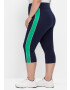 SHEEGO Pantaloni sport albastru marin / verde / argintiu / alb - Pled.ro