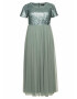 SHEEGO Rochie de seară verde pastel / verde închis - Pled.ro