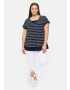 SHEEGO Tricou bleumarin / alb - Pled.ro