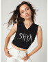 SHYX Tricou 'Kora' negru / alb - Pled.ro