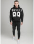 SikSilk Bluză de molton negru / alb - Pled.ro