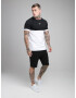 SikSilk Tricou negru / alb - Pled.ro