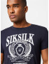 SikSilk Tricou 'Varsity' bleumarin / alb - Pled.ro