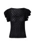 Sisley Top brodat negru - Pled.ro