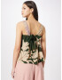 Sisley Top verde / alb murdar - Pled.ro