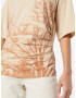 Sisley Tricou bej / maro ruginiu / alb - Pled.ro