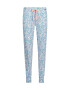 Skiny Pantaloni de pijama albastru deschis / portocaliu somon / alb murdar - Pled.ro