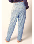 Skiny Pantaloni de pijama bleumarin / turcoaz / roz eozină / alb - Pled.ro