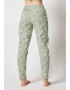 Skiny Pantaloni de pijama verde pastel / alb - Pled.ro