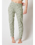 Skiny Pantaloni de pijama verde pastel / alb - Pled.ro