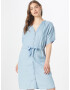 SOAKED IN LUXURY Rochie tip bluză 'Rowe' albastru denim - Pled.ro