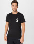 !Solid Tricou negru / alb - Pled.ro