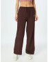 South Beach Pantaloni sport ciocolatiu / alb - Pled.ro