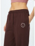 South Beach Pantaloni sport ciocolatiu / alb - Pled.ro