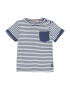 STACCATO Tricou albastru porumbel / alb - Pled.ro