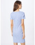 Stitch and Soul Rochie albastru fumuriu / portocaliu / alb - Pled.ro