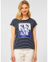 STREET ONE Tricou indigo / albastru noapte / alb - Pled.ro