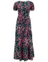 Sugarhill Brighton Rochie 'PORTIA BATIK' verde petrol / roz - Pled.ro