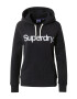 Superdry Bluză de molton negru / alb - Pled.ro