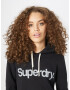 Superdry Bluză de molton negru / alb - Pled.ro