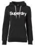 Superdry Bluză de molton negru / alb - Pled.ro