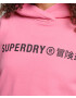 Superdry Bluză de molton roz / negru - Pled.ro