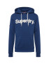 Superdry Bluză de molton safir / alb - Pled.ro