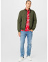 Superdry Geacă de primăvară-toamnă 'Harrington' verde închis / negru / alb - Pled.ro