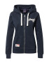 Superdry Hanorac bleumarin / alb - Pled.ro