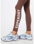 Superdry Leggings ciocolatiu / alb - Pled.ro