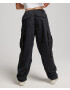 Superdry Pantaloni cu buzunare negru / alb - Pled.ro