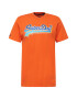 Superdry Tricou albastru marin / portocaliu deschis / alb - Pled.ro