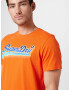 Superdry Tricou albastru marin / portocaliu deschis / alb - Pled.ro