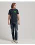 Superdry Tricou albastru marin / verde neon / roșu / alb - Pled.ro