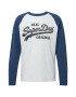 Superdry Tricou 'Athletic' albastru amestec / gri grafit / alb - Pled.ro