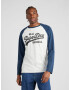 Superdry Tricou 'Athletic' albastru amestec / gri grafit / alb - Pled.ro