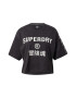 Superdry Tricou funcțional negru / alb - Pled.ro