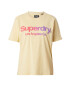 Superdry Tricou galben deschis / lila / roz deschis - Pled.ro