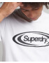 Superdry Tricou 'Game On 90s' negru / alb murdar - Pled.ro